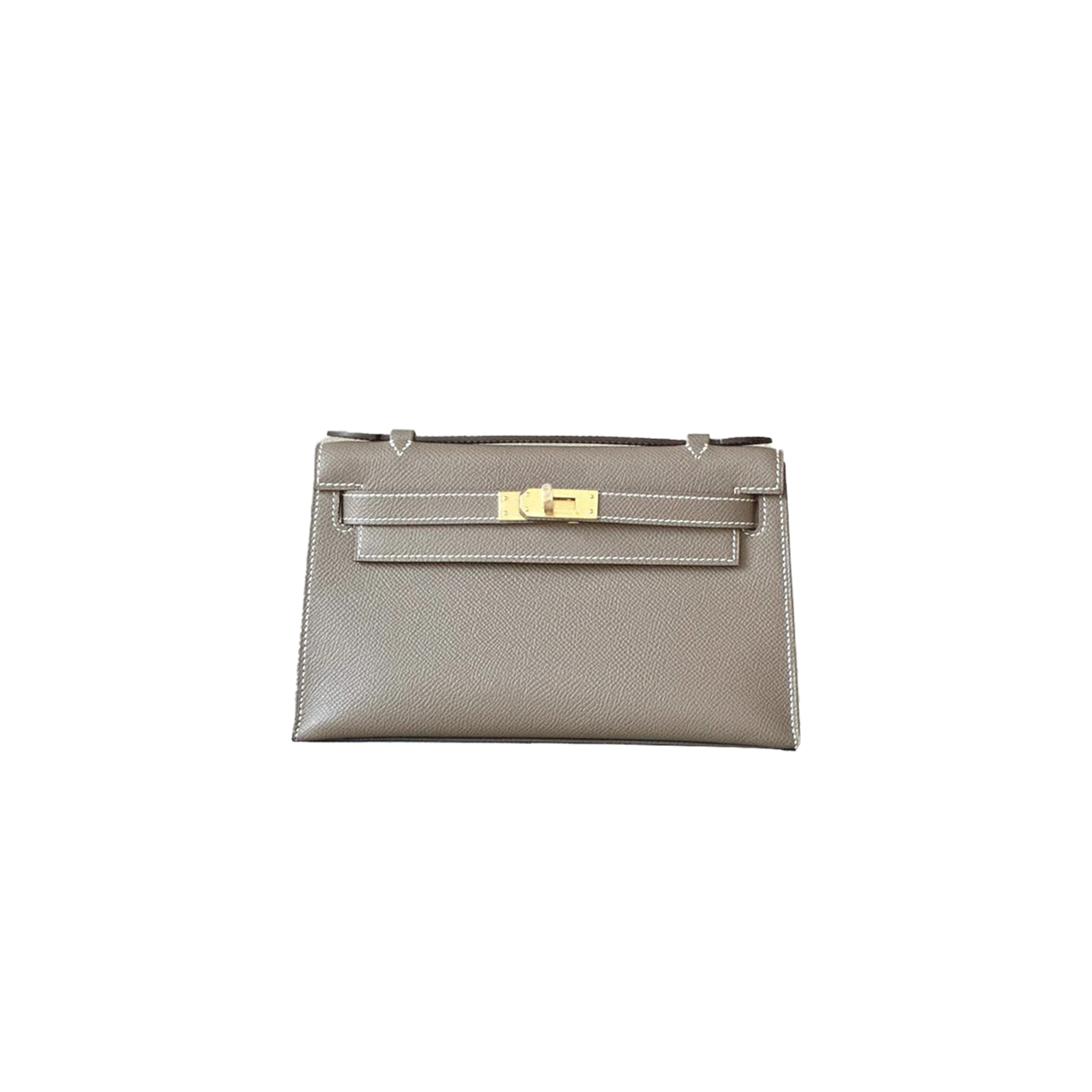 HERMES MASTER MINI KELLY EPSOM CK18 ETOUPE ELEPHANT GRAY (22*14*7cm) 